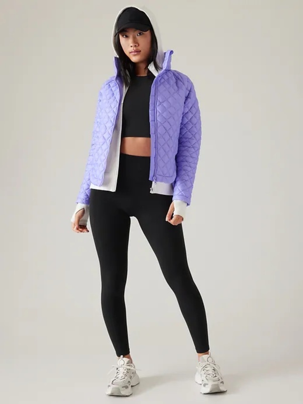 RARE Athleta Whisper Featherless Puffer Jacket Madeira Purple XL NWOT - Picture 3 of 10